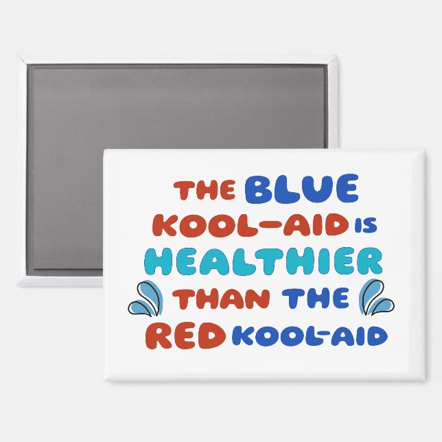 Blue Kool Aid RECTANGULAR MAGNET (Front/Back)