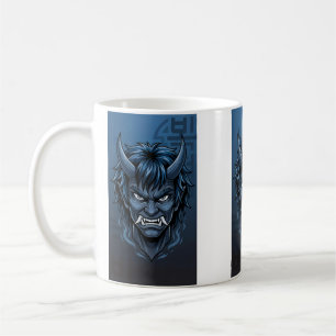Blue Korean Dokkaebi Oni Mask - Asian Folklore Dem Coffee Mug
