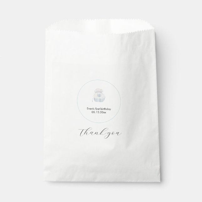 Blue Korean Doljanchi favour tag  Bags (Front)