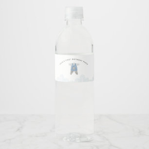 BLUE Korean Doljanchi water bottle label