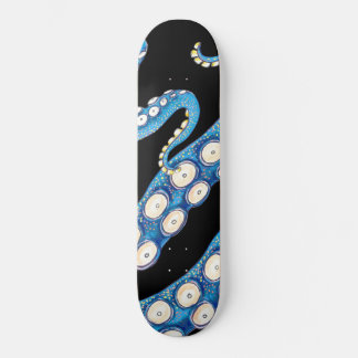 Blue Kraken Octopus Tentacles Art Skateboard