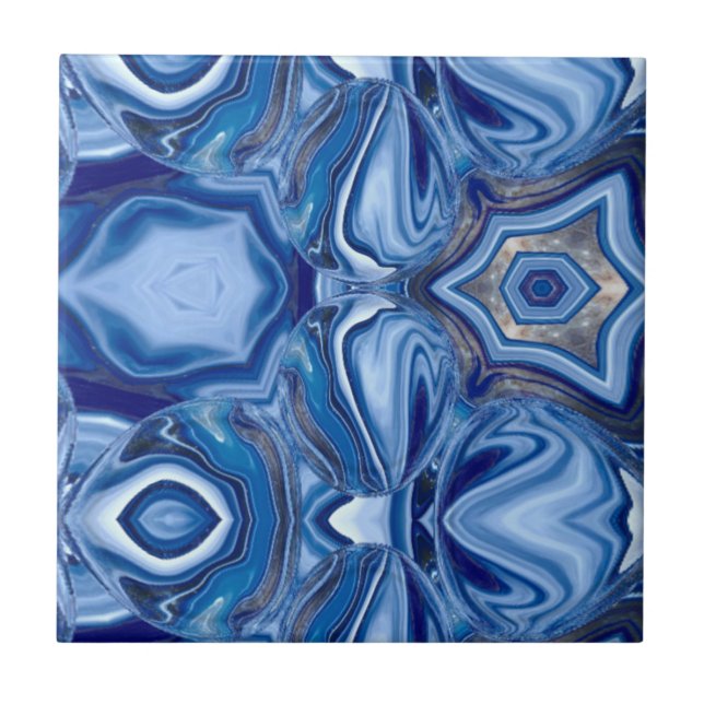 Blue Lace Agate Stone Tile (Front)