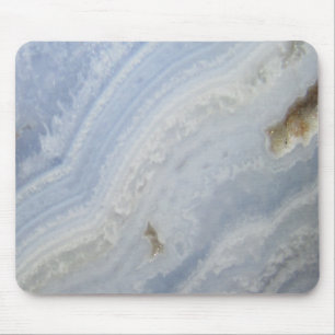 Blue Lace Agate Swirl cool nature stone Mouse Pad