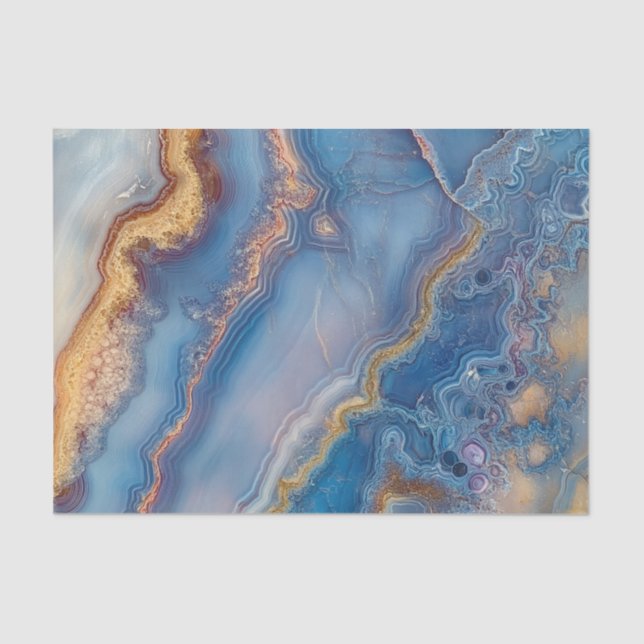 Blue Lace Agate Tissue Paper (Front)