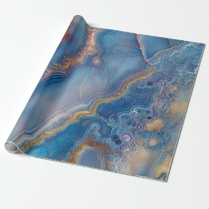 Blue Lace Agate Wrapping Paper