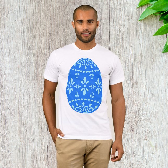 Blue Lace Easter Egg Mens T-Shirt (Creator Uploaded)
