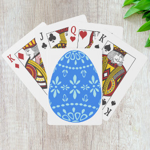 Blue Lace Easter Egg Playing Cards