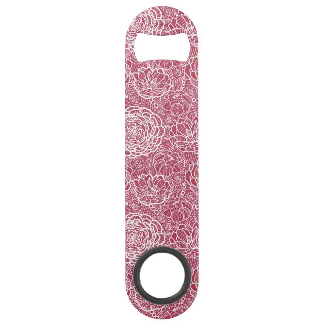 Blue lace flowers pattern background (Front)