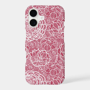 Blue lace flowers pattern background