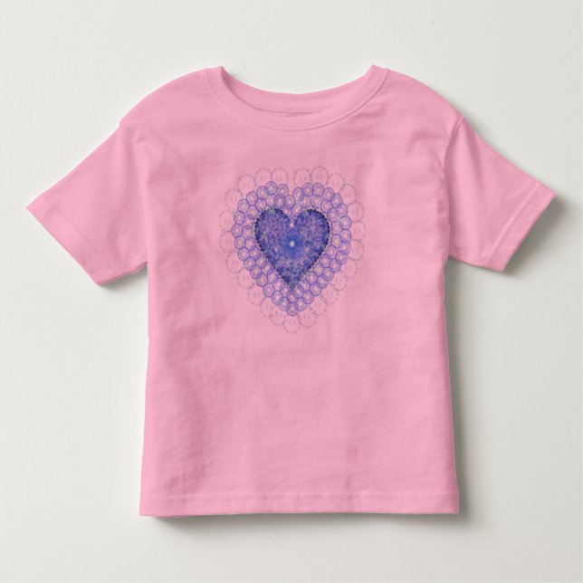 Blue Lace Heart Girls Shirt (Front)