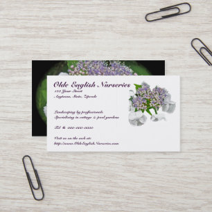 Blue Lace Hydrangea Business Card