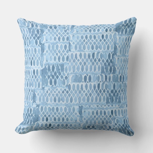 Blue Lace Inspired Pattern Cushion (Front)