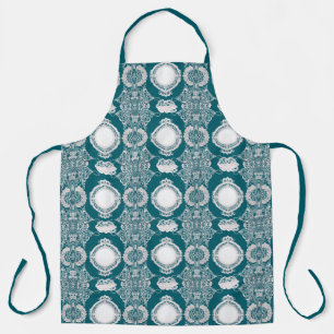 Blue Lace Pattern Apron