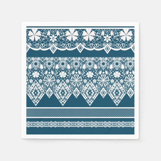 Blue lace pattern . napkin (Front)