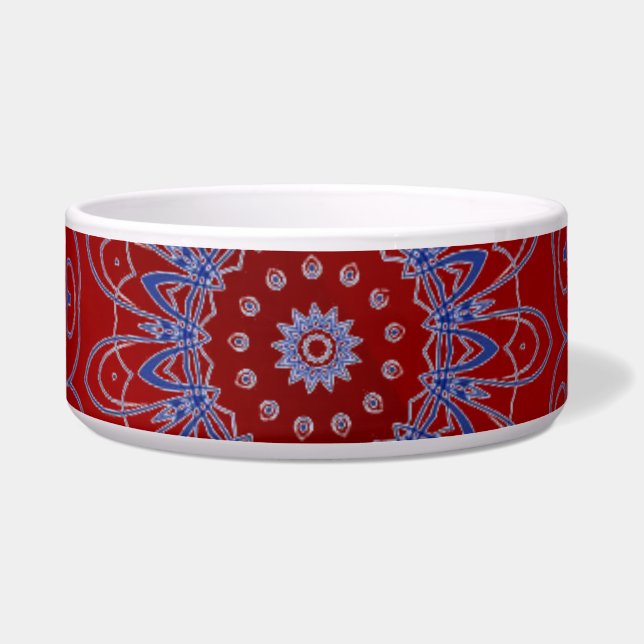 Blue Lace Pet Bowl (Front)