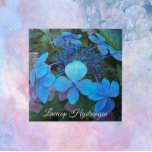Blue Lacecap Hydrangea Floral Tile<br><div class="desc">Brighten up your home with this pretty ceramic tile featuring the photo image of a gorgeous shade of blue Lacecap Hydrangea. A lovely,  floral design! Select your tile size. Makes a great kitchen trivet!</div>