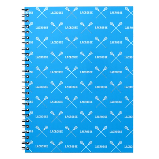 Blue Lacrosse Sticks Notebook (Front)