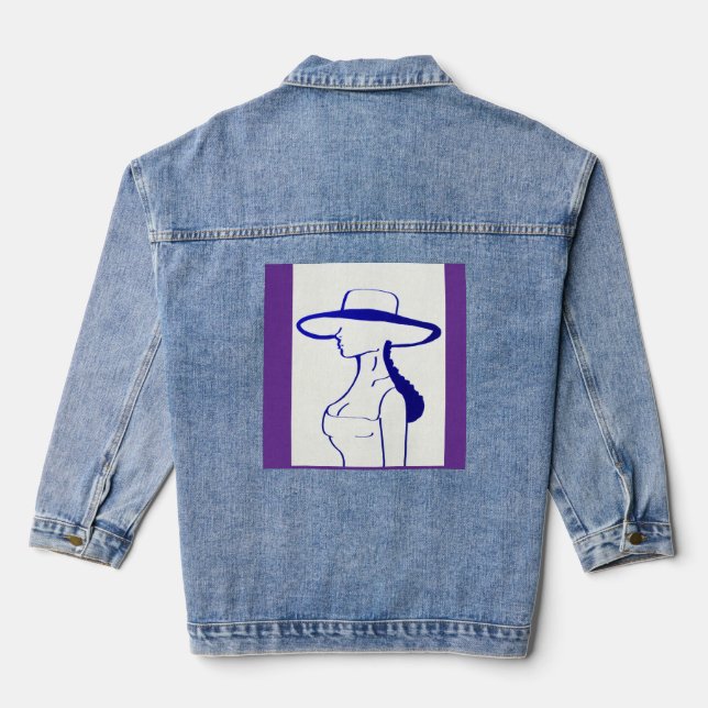 Blue Lady Denim Jacket (Back)