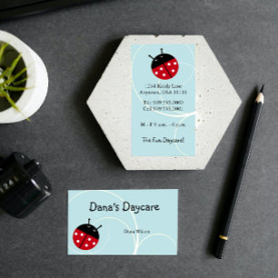 Blue Ladybug Daycare Business Card