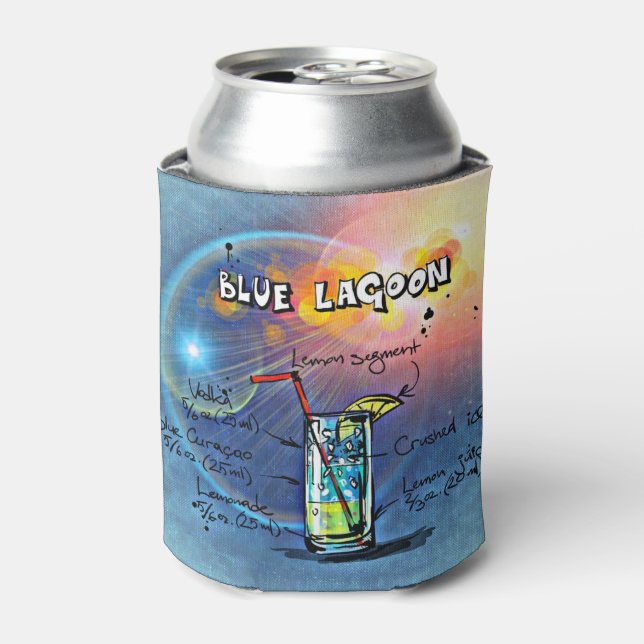 Blue Lagoon (#12 of 12 Drink Recipe Sets)          Can Cooler (Can Front)