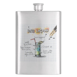 Blue Lagoon Hip Flask