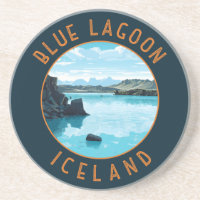 Blue Lagoon Iceland Distressed Circle