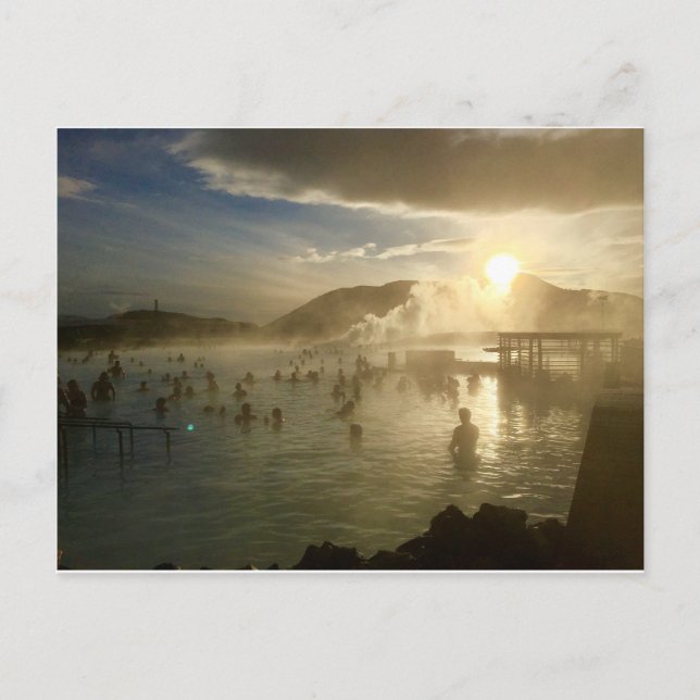 Blue Lagoon Iceland Sunshine Postcard (Front)
