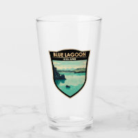 Blue Lagoon Iceland Travel Art Vintage