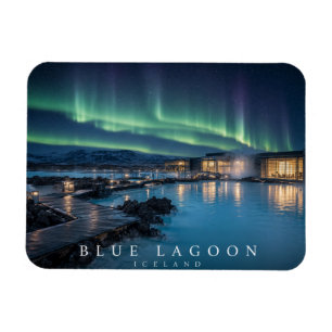 Blue Lagoon Northern Lights Magnet