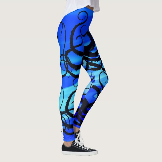 Blue Lagoon Octopus - Leggings (Right)