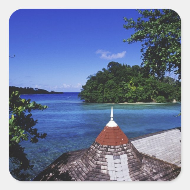 Blue Lagoon, Port Antonio, Jamaica Square Sticker (Front)