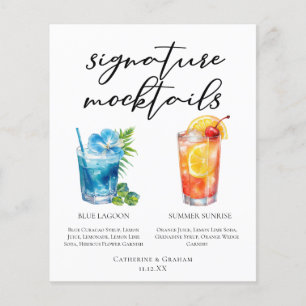 Blue Lagoon Summer Sunrise Mocktails Menu