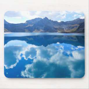 Blue lake landscape mouse pad