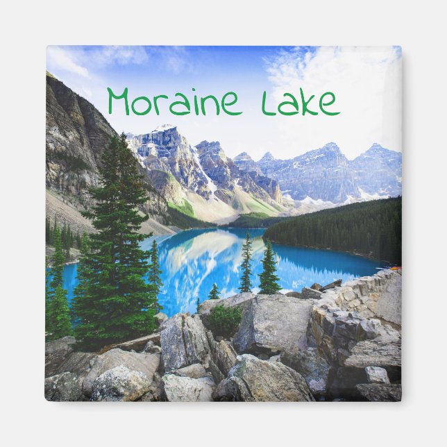 Blue Lake Rocky Mountain Pine Forest Magnet (Front)