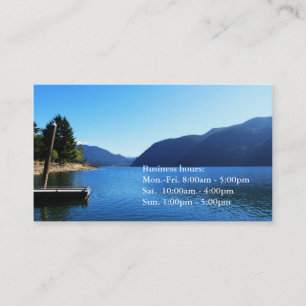 Blue lake, sky, moutain landscape professional business card