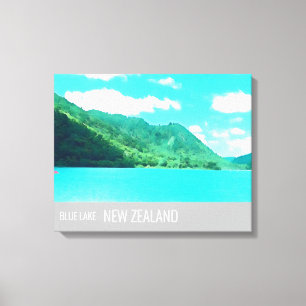 Blue Lake Tikatapu New Zealand travel print