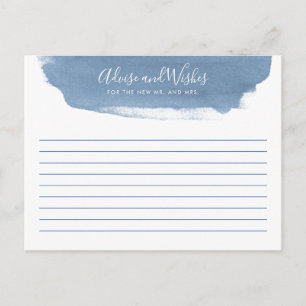 Blue Lake Water Advice and Wishes Bridal Shower Postcard