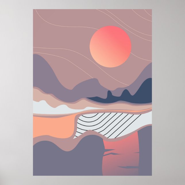 Blue landscapes poster (Front)