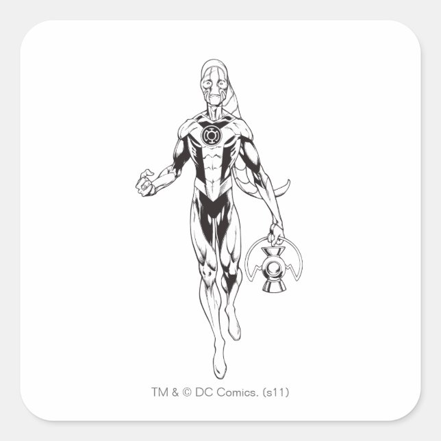 Blue Lantern 6 Square Sticker (Front)