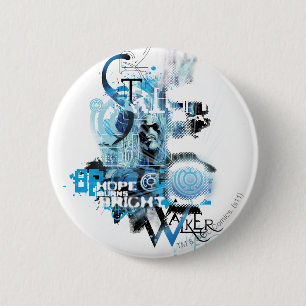 Blue Lantern Graphic 1 6 Cm Round Badge