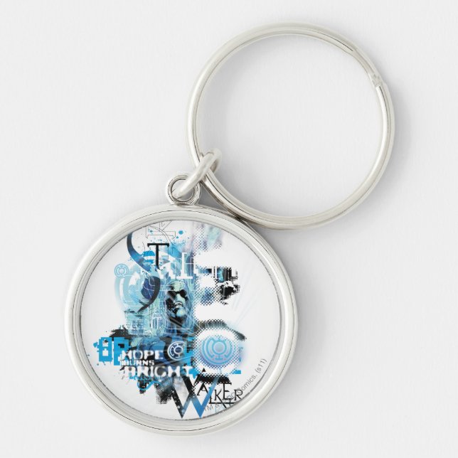 Blue Lantern Graphic 1 Key Ring (Front)