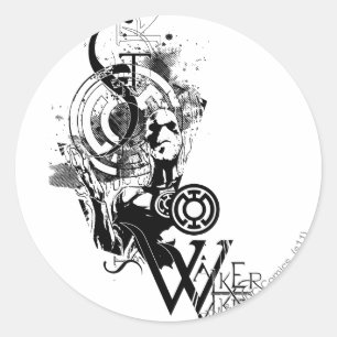 Blue Lantern Graphic 2 Classic Round Sticker