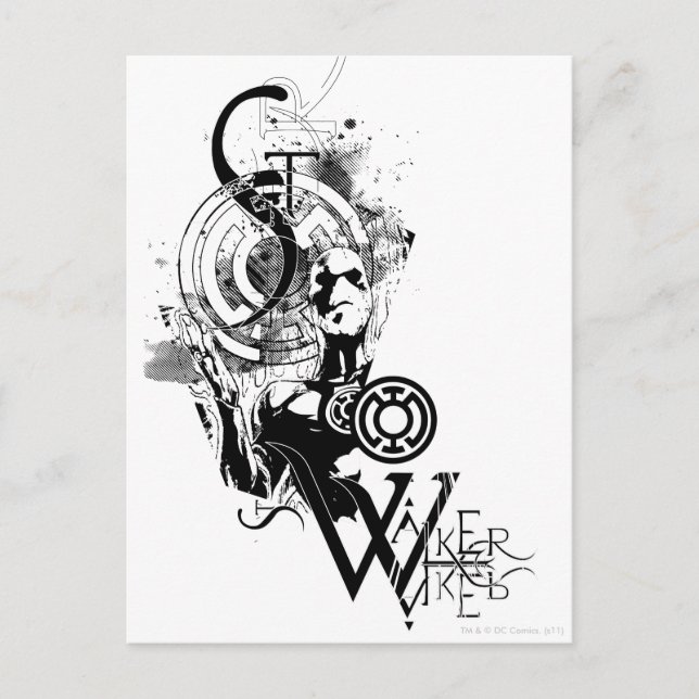 Blue Lantern Graphic 2 Postcard (Front)