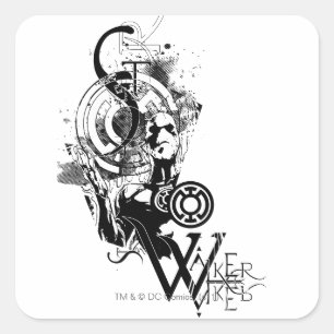 Blue Lantern Graphic 2 Square Sticker