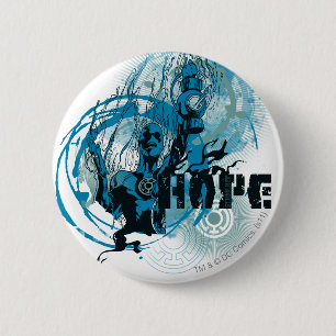 Blue Lantern Graphic 3 6 Cm Round Badge