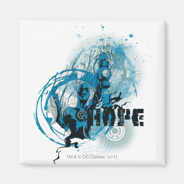 Blue Lantern Graphic 3 Magnet (Front)