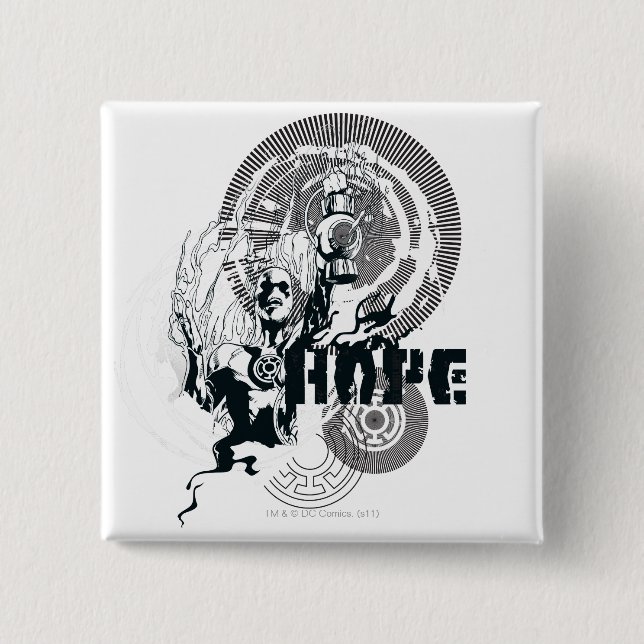 Blue Lantern Graphic 4 15 Cm Square Badge (Front)