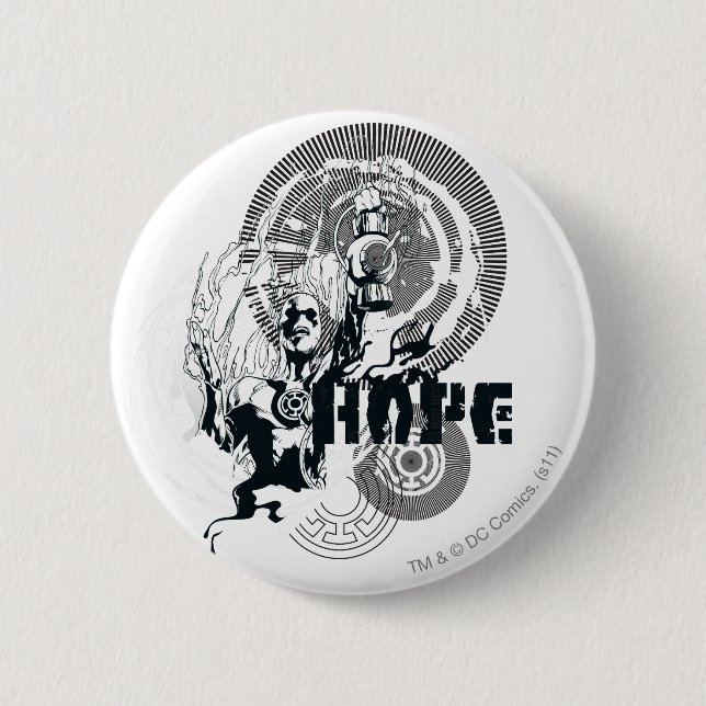 Blue Lantern Graphic 4 6 Cm Round Badge (Front)