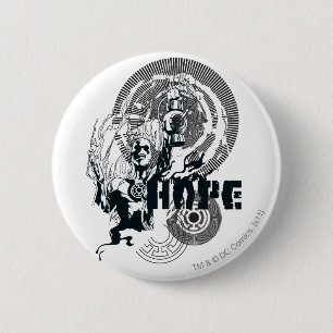 Blue Lantern Graphic 4 6 Cm Round Badge