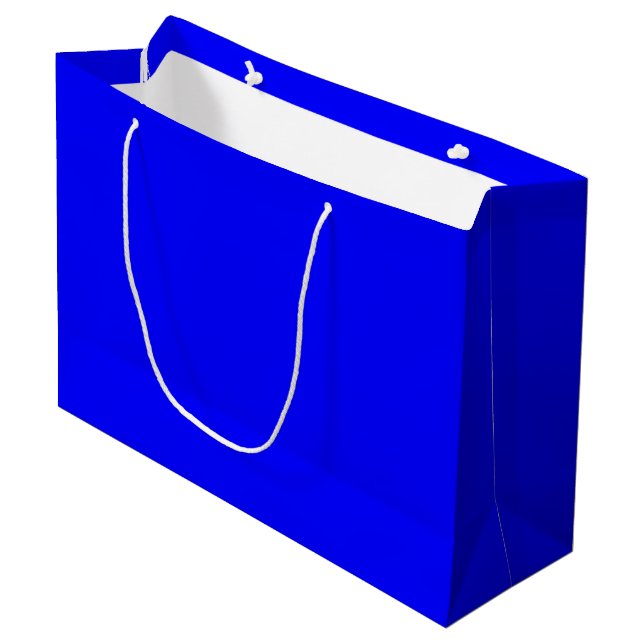 Blue Large Gift Bag (Front Angled)